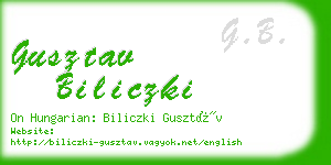 gusztav biliczki business card